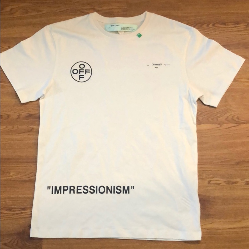 off white impressionism white t shirt